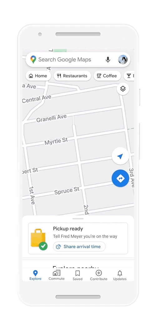 pickup with google maps