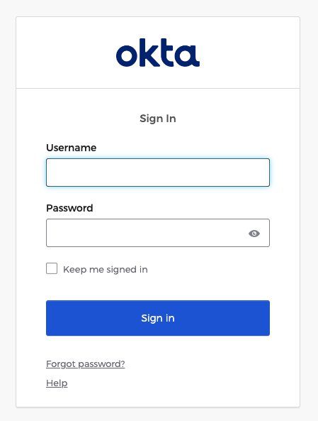 Sign in to Okta