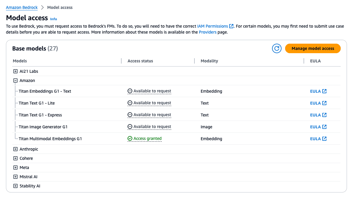 amazon bedrock model access