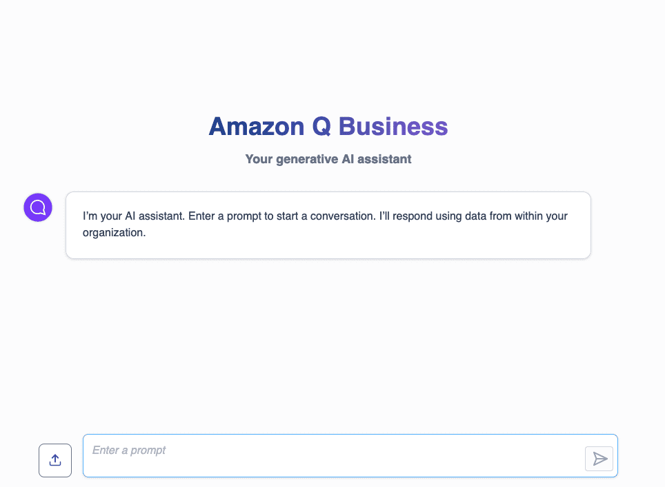 Login to Amazon Q application