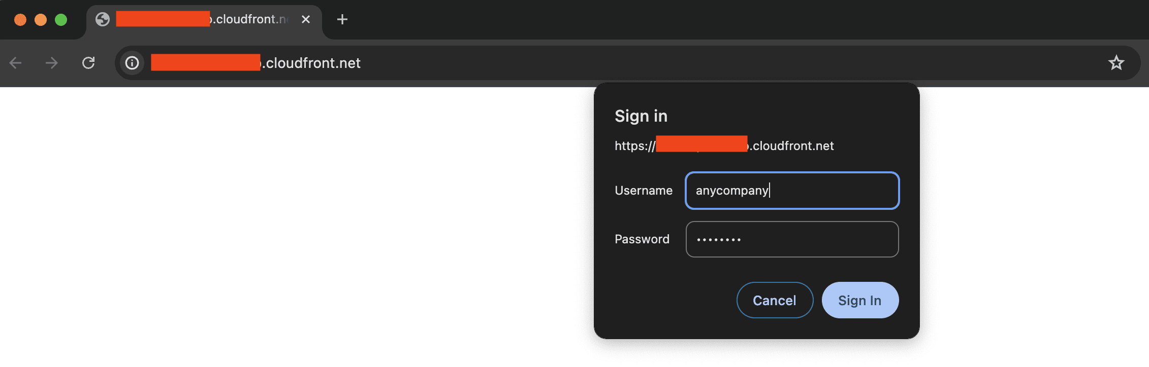 Basic auth login form